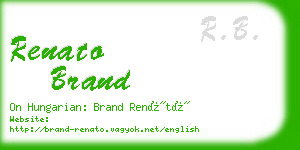 renato brand business card